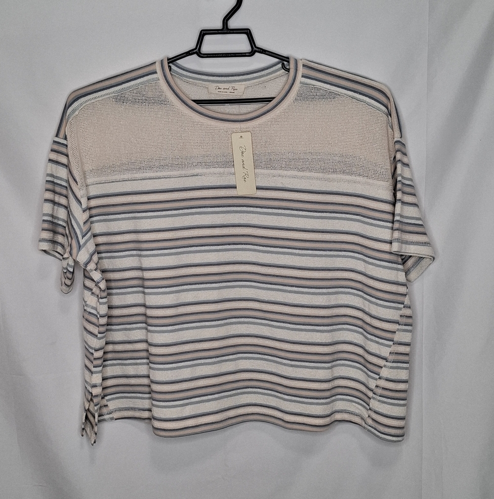 Doe & Rae Oversized Short Sleeve Top Medium NWT